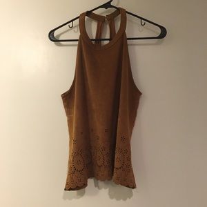 Zara feaux seuade top